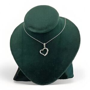 Open Heart JCM Stainless Steel Necklace, Dainty Love‎ Christening Holiday Silver